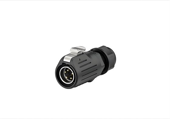 comprare Connettore LP20 a 5 pin IP67 impermeabile 10A, montaggio a flangia, metallo-nylon fabbricazione online
