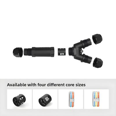 comprare M25T Port 2Pin Waterproof Connector 1 in 2 out Feed Through Splitter fabbricazione online