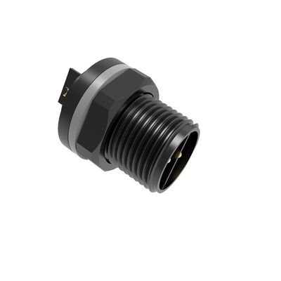Connettore circolare impermeabile per uso industriale IP67 M12 con filo attraverso il foro