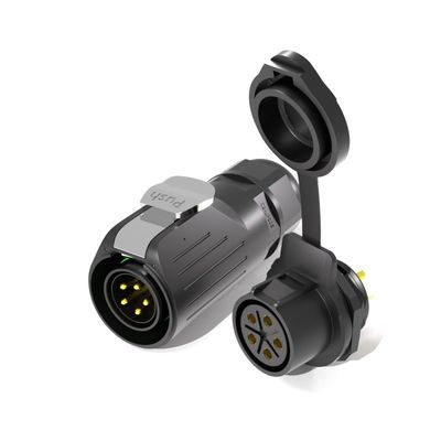 Connettore di alimentazione impermeabile LP20 Push Plug con protezione IP67, corrente nominale di 20A e tipo senza viti standard IEC