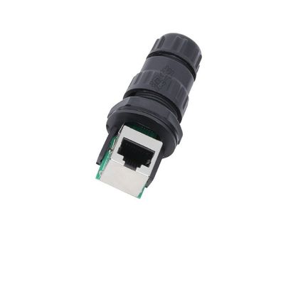 IP67 connettore di segnale impermeabile RJ45 connettore a pannello con 125V di tensione di funzionamento e PA66 materiale di nylon