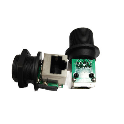 PA66 di nylon IP67 impermeabile RJ45 connettore a 90 gradi Tipo di pannello di rete