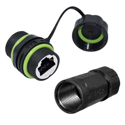 M20 RJ45 connettore impermeabile pannello in lega di zinco tipo IP68 connettore di rete impermeabile