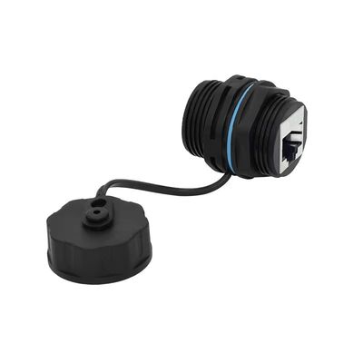 M23 RJ45 connettore impermeabile con classificazione IP67, 125V tensione di funzionamento e PA66 materiale di nylon per il montaggio del pannello