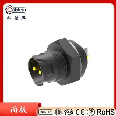 P12 Pin posteriore maschio IP67 Waterproof Panel Mount Connector Threaded welded 3 4-Core Socket per l'energia e l'automotive