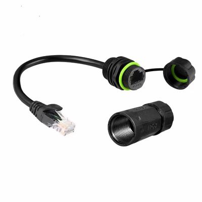 Connettore impermeabile a segnale RJ45 in ottone dorato metallico resistente alle fiamme UL94-V0