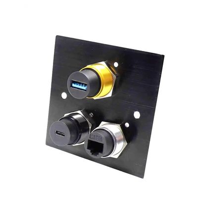 Push Locking Water Resistance Panel Mount Connector 10A - 16A Max Connector maschile femminile
