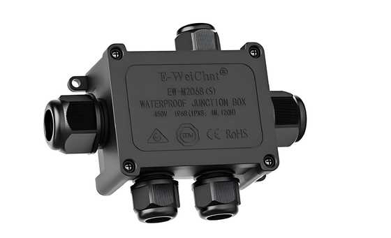 Scatola di giunzione per cavi impermeabile, 1 ingresso a 4 uscite, grado di protezione IP68